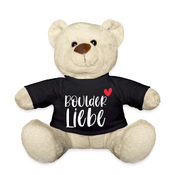 Bouldern Boulder Liebe Klettern Berge Geschenk - Teddy - Schwarz - Vorne