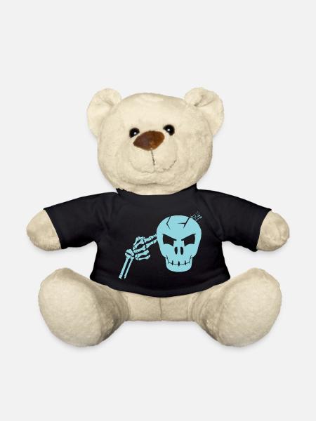 Totenkopf Kopfschuss - Teddy - Schwarz