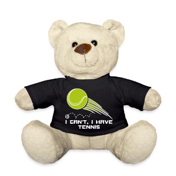 Ein Tennisspieler Vintage Sport - Teddy - Schwarz - Vorne