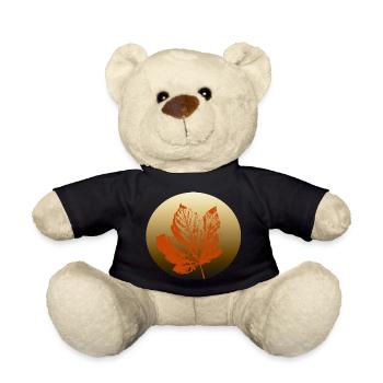 Autumn leaf gold - Teddy Bear - black - Front