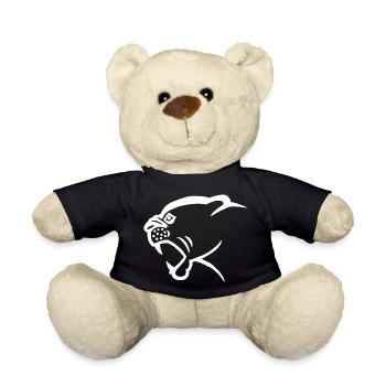 Weißer Pantherkopf - Teddy - Schwarz - Vorne