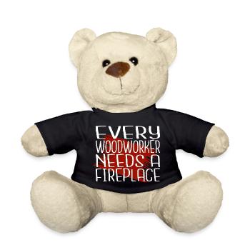 Woodworker Fun Forestry Union T-shirts de charpentier - Nounours - noir - Devant