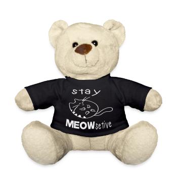 stay MEOWsetive - Teddy Bear - black - Front