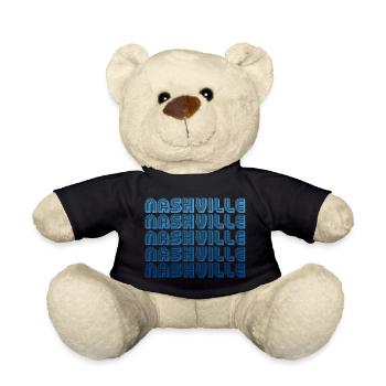 Nashville Tennessee Typography - Teddy Bear - black - Front