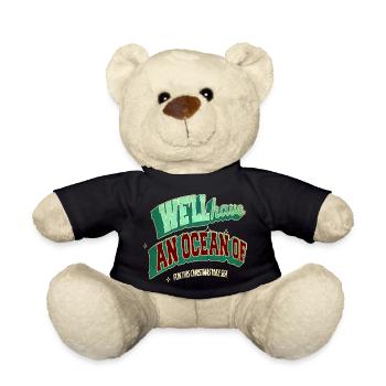Christmas Vacation Sayings Beards Bodybuilder - Teddy Bear - black - Front