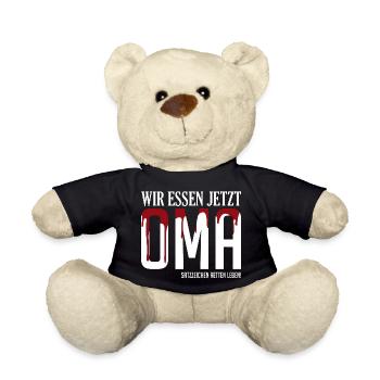 Wir essen jetzt Oma Geschenk - Teddy - Schwarz - Vorne