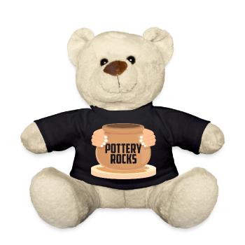 Pottery Rocks Ceramics Artist Pot Maker - Teddy - Schwarz - Vorne