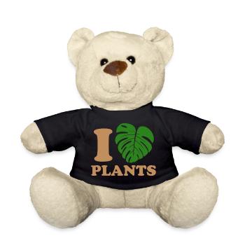 Ich liebe Pflanzen - Teddy - Schwarz - Vorne