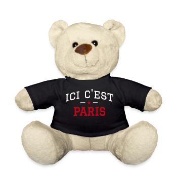 Ici c'est PARIS - Nounours - noir - Devant