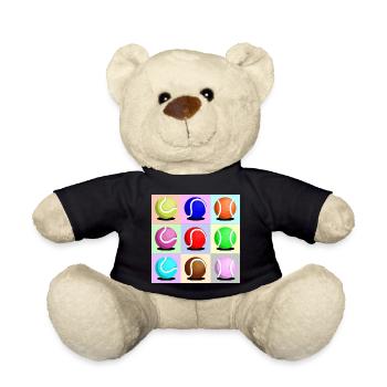Padel - Geschenk für Padel-Spieler - Teddy - Schwarz - Vorne