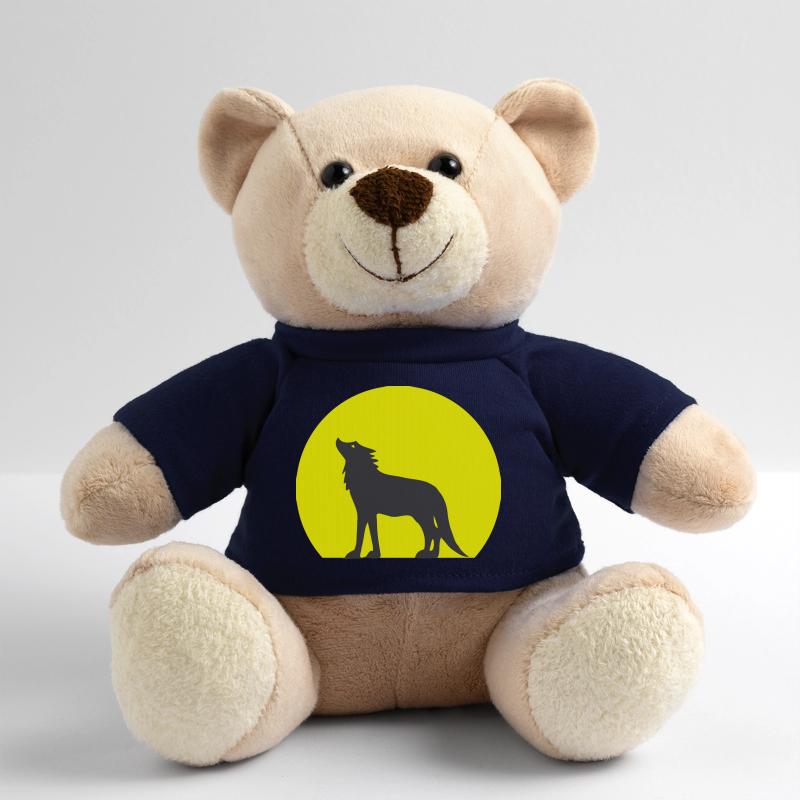 Silhouette Wolf und Mond Teddy