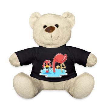 Poisson flamant rose - Nounours - noir - Devant