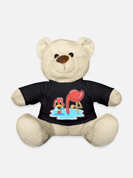 Poisson flamant rose - Nounours - noir