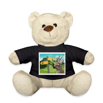 Cerf sur timbre - Nounours - noir - Devant