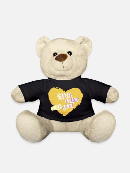 Leben mit dir ist schöner - Teddy - Schwarz