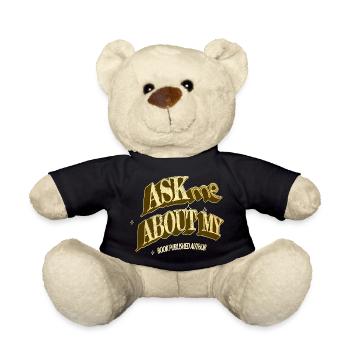 blog present fun blogger editor authors - Teddy Bear - black - Front