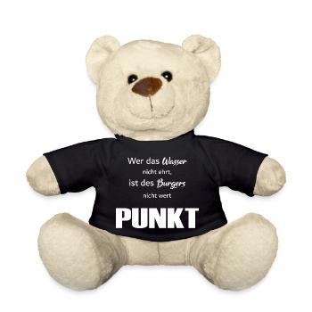 Wer das Wasser nicht ehrt Spruch White - Teddy - Schwarz - Vorne