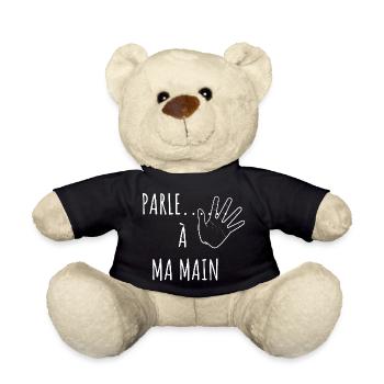 parle à ma main - Nounours - noir - Devant