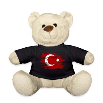 Türkei Flagge used - Teddy - Schwarz - Vorne