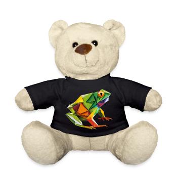 Origami Geometrie Frosch bunt modern arty - Teddy - Schwarz - Vorne