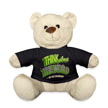 happy birthday present idea earth day apparel - Teddy - Schwarz - Vorne