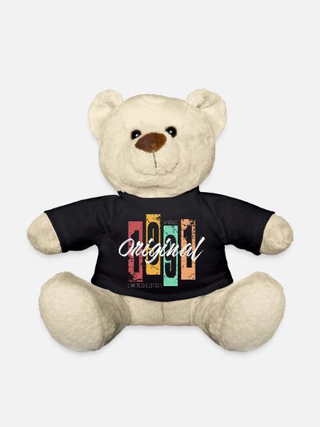 1991 Jahrgang Vintage Retro Geburtstag - Teddy - Schwarz