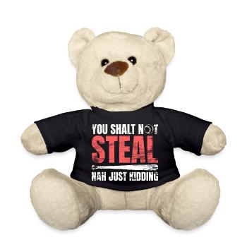 Baseballspieler Witz - Teddy - Schwarz - Vorne