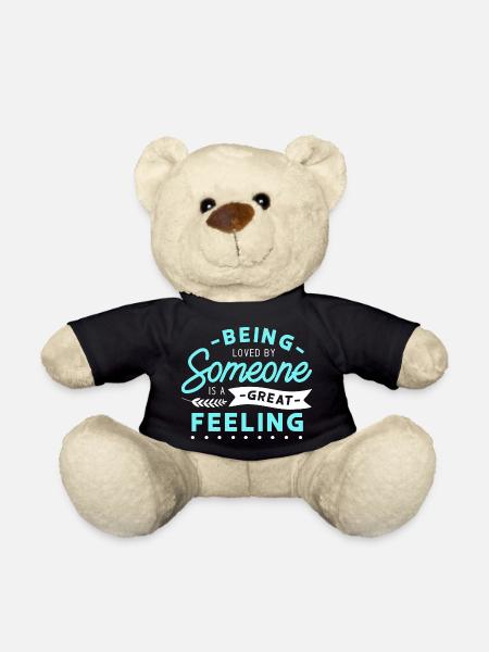 Being loved by someone is a great feeling - Teddy Bear - black