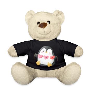 I love You / I love you / Valentine's Day - Teddy Bear - black - Front