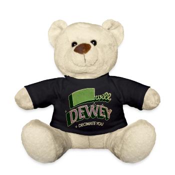 present fun bibliophile humor book quotes - Teddy Bear - black - Front