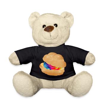Illustration d’une bouffée à la crème colorée - Nounours - noir - Devant