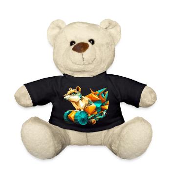 3D Bausatz Streifenhörnchen mit Rädern als Polygon - Teddy - Schwarz - Vorne