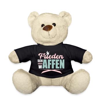 Frieden schaffen ohne Affen! - Teddy - Schwarz - Vorne