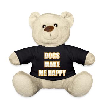 Dogs make me happy - Teddy - Schwarz - Vorne