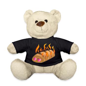 L'amour d'une brioche chaude ! Par Pousse2Bambou ! - Nounours - noir - Devant
