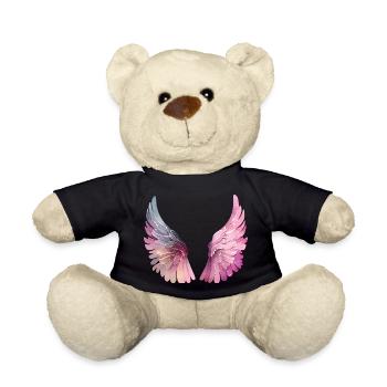 Ailes aquarelle pastel pour femme - Nounours - noir - Devant