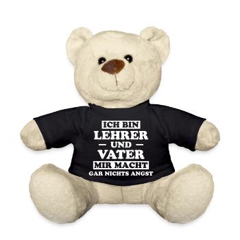 Lehrer Lustige Spruch Unterricht Lehrer Geschenk - Teddy - Schwarz - Vorne
