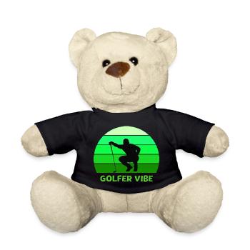 golfen, golfen, golfen, golf spielen - Teddy - Schwarz - Vorne