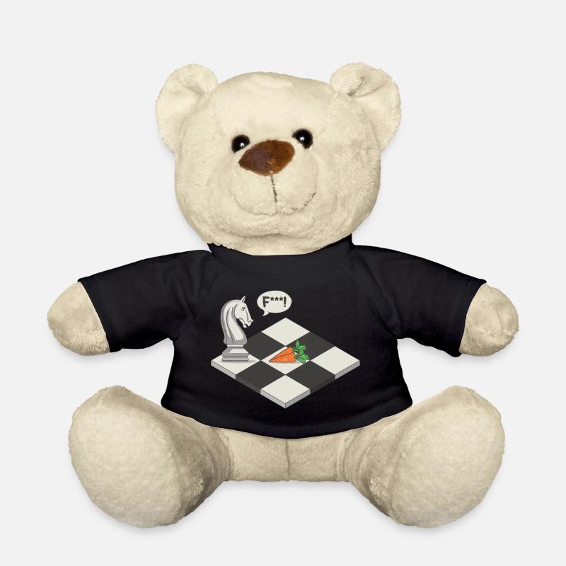 Joueur d’échecs à motif drôle - Nounours - noir