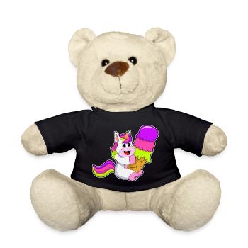 Einhorn Waffeleis - Teddy - Schwarz - Vorne