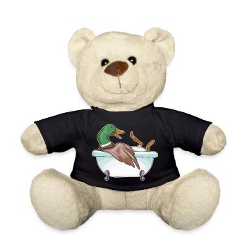 Ente Baden Badewanne - Teddy - Schwarz - Vorne