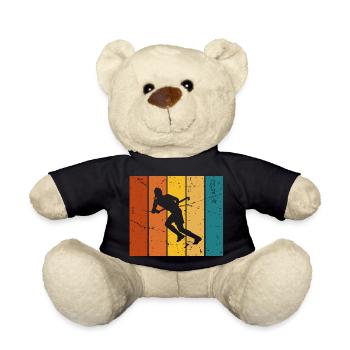 Vintage Geschenk Hockey - Teddy - Schwarz - Vorne