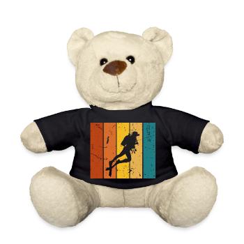 Scuba diving gift Vintage - Teddy Bear - black - Front