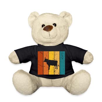 Vache cadeau Vintage - Nounours - noir - Devant