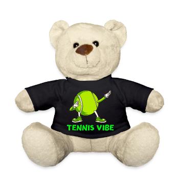 tennis, balle de tennis, fan de tennis - Nounours - noir - Devant