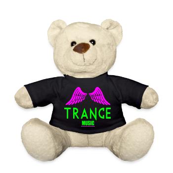 Trance-Musik-Flügel-Logo - Teddy - Schwarz - Vorne