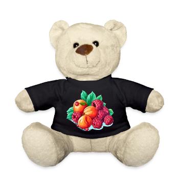 Apricots and raspberries - Teddy Bear - black - Front