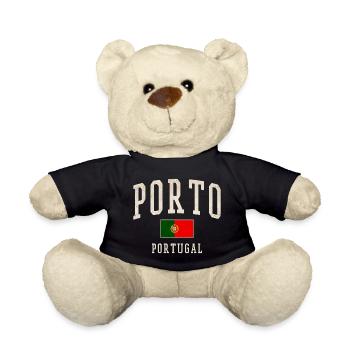 Porto Portugal Vintage Imprimer - Nounours - noir - Devant