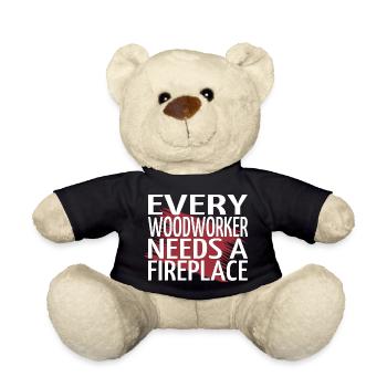 chainsaw sayings jokes union carpenter job - Teddy - Schwarz - Vorne