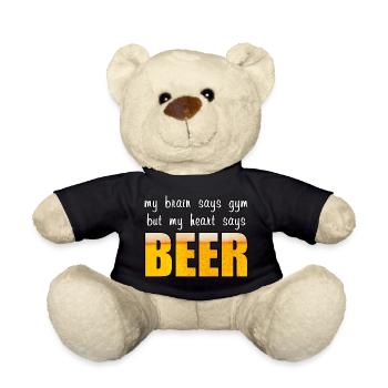 My heart says beer - Teddy - Schwarz - Vorne